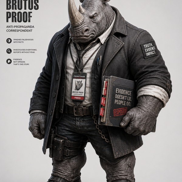 Brutus Proof, FrontPage Crew anti-propaganda correspondent
